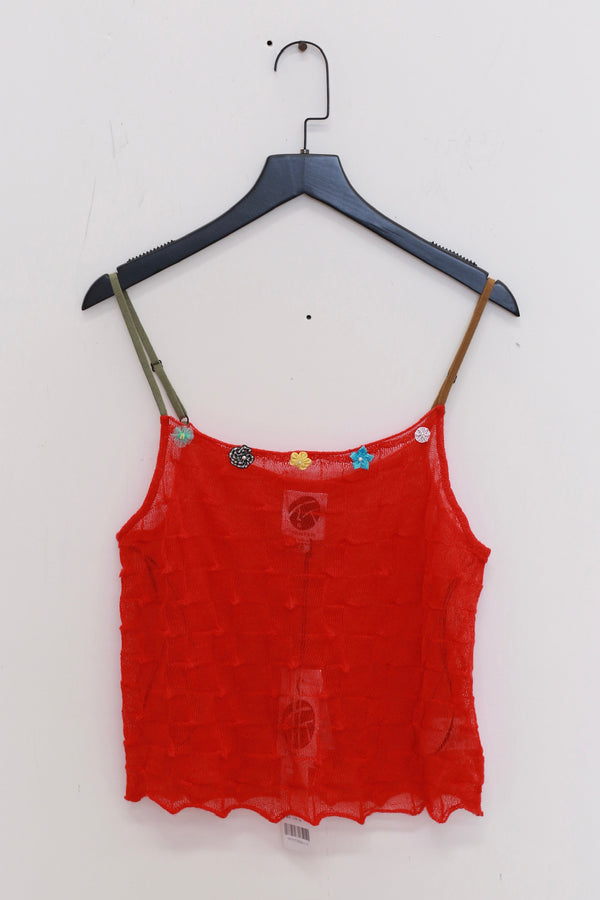 YANYAN KNITS 25 Spring/Summer BORLOR Camisole/Woven Lined Mini Skirt YYK-YYW25-0081-HONG Red Top